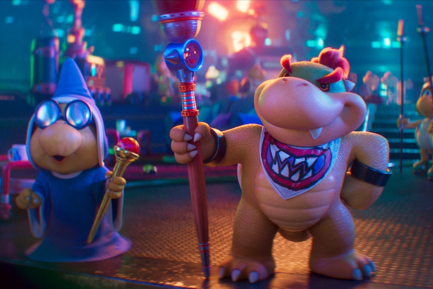 A shot from the animated Super Mario Galaxy Movie
