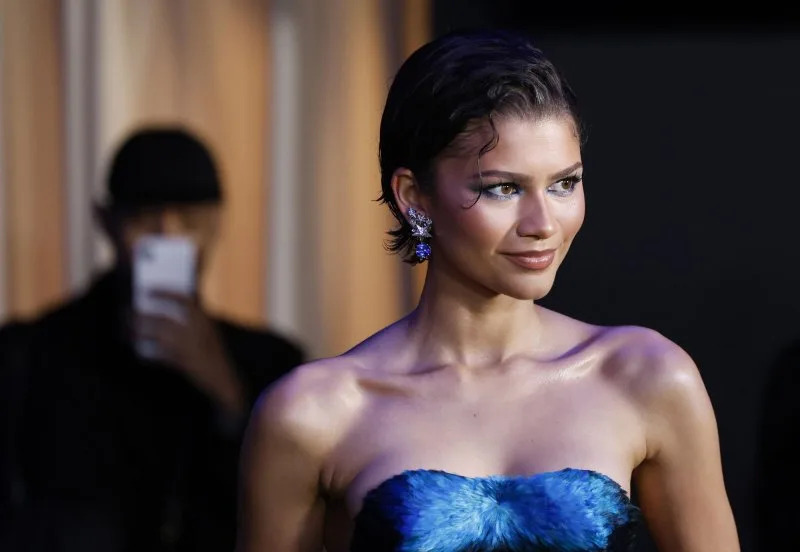 Zendaya arrives on the red carpet at the premiere of A24's "The Drama" on April 2. Photo by John Angelillo/UPI
