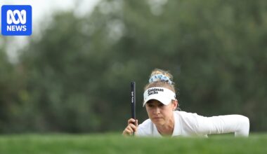 Nelly Korda ties Chevron Championship's 54-hole record despite late struggles in third round