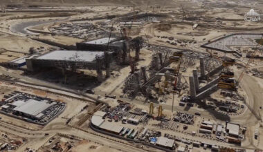 Saudi Arabia’s staggering 20-storey F1 corner takes shape