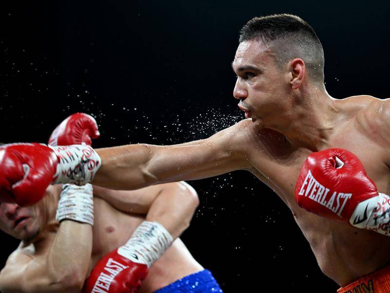 Tim Tszyu (right) has gained backing from an unlikely corner ahead of his next major fight. Photo: Dean Lewins/AAP PHOTOS