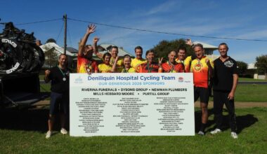 Deni cyclists raise $12k for hospital