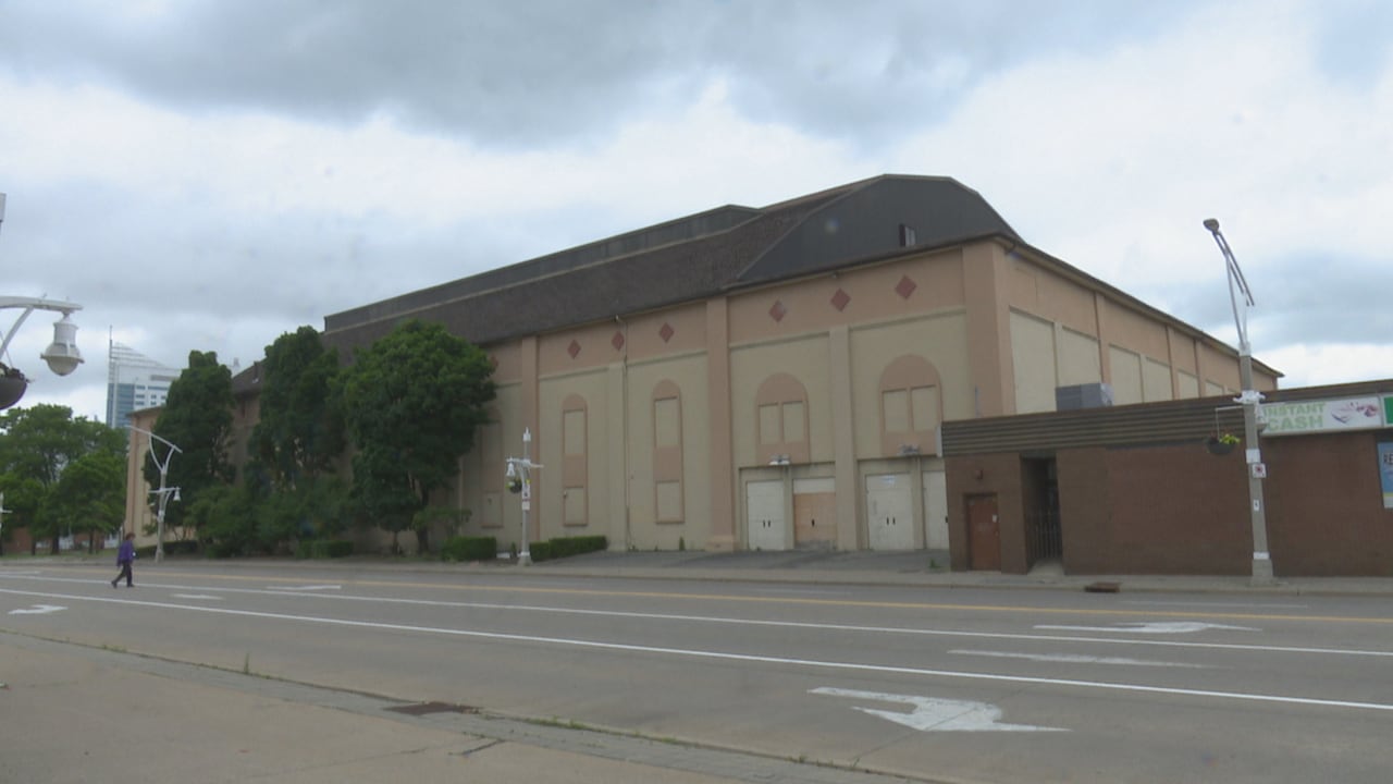 A downtown arena.