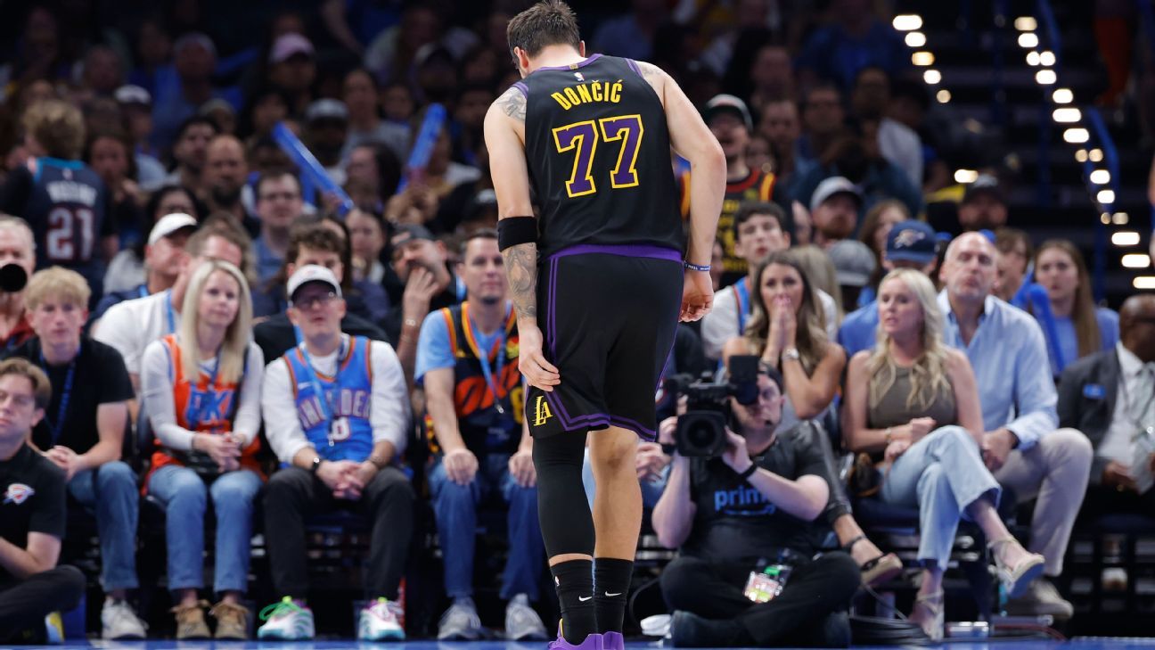 Luka Doncic exits Lakers' loss in OKC with hamstring strain