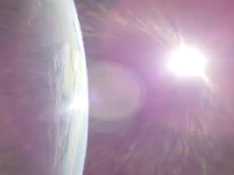 NASA's Orion spacecraft snapped this photo of Earth as it fired its engines heading toward the moon. Photo: AP PHOTO