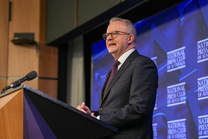 Albanese speaks at National Press Club