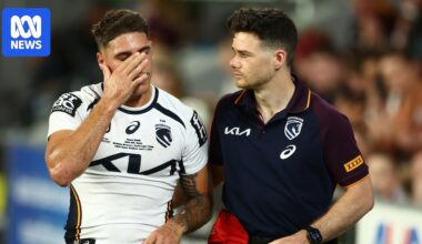 Reece Walsh out for up to six weeks with fractured cheekbone after Broncos' NRL win over Titans