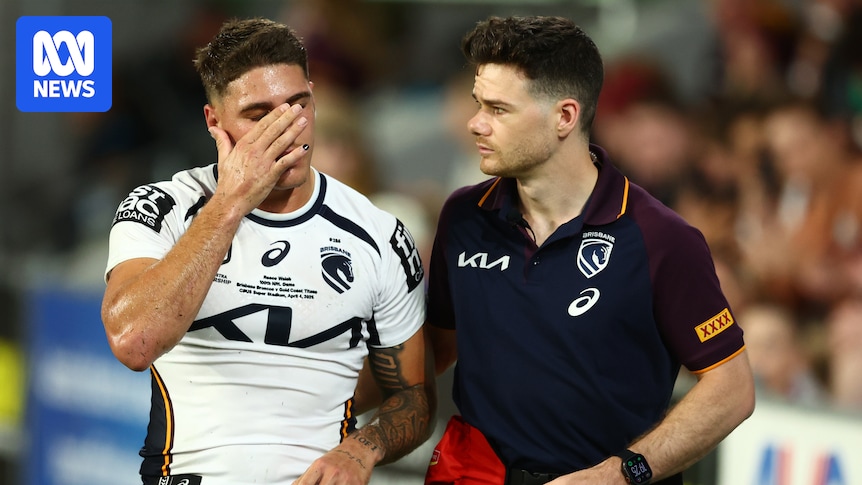 Reece Walsh out for up to six weeks with fractured cheekbone after Broncos' NRL win over Titans