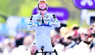 Demi Vollering solos to victory at the Tour of Flanders