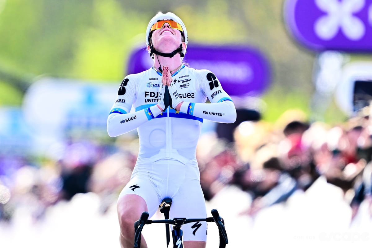 Demi Vollering solos to victory at the Tour of Flanders