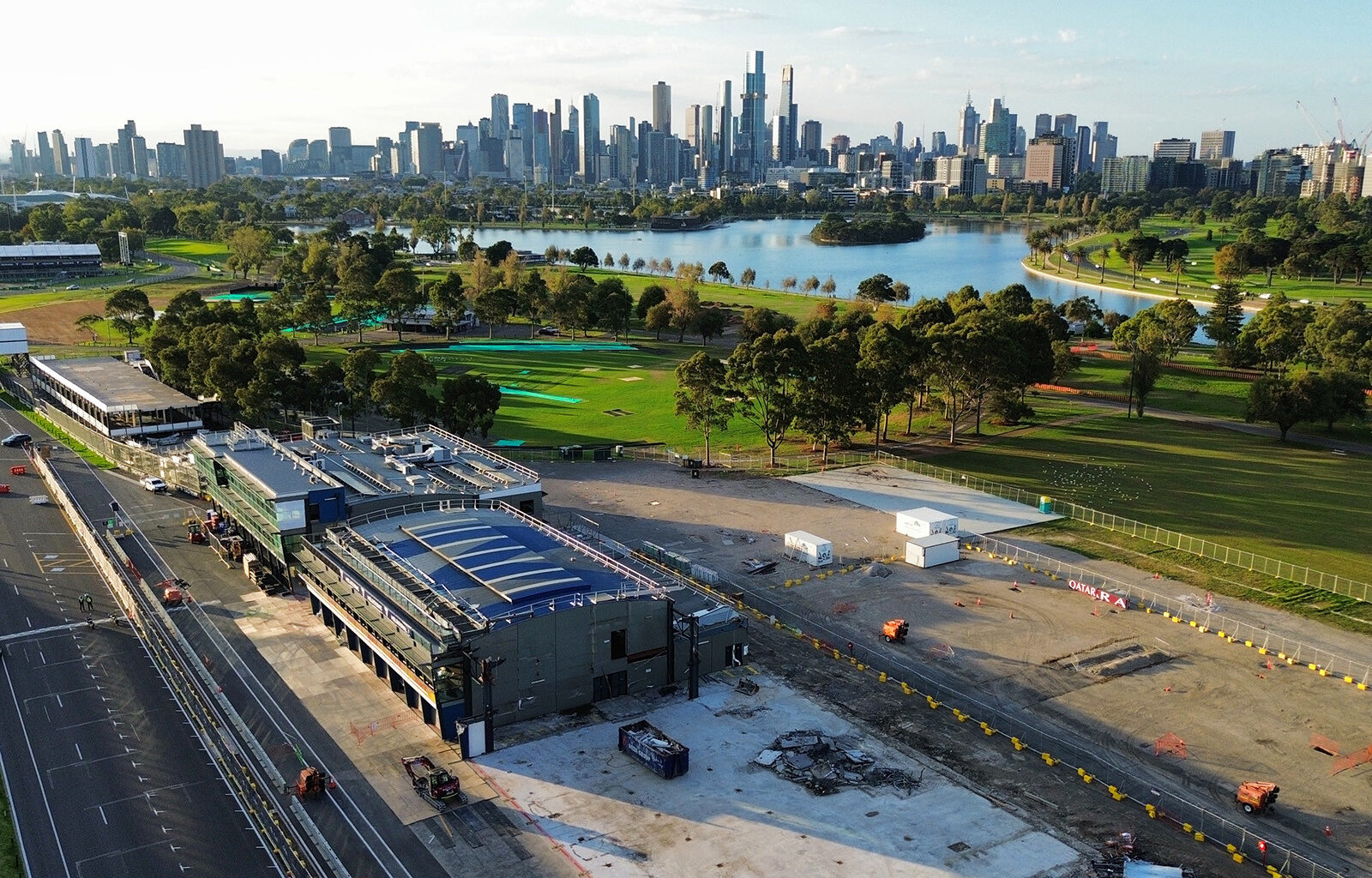 PHOTOS: Demolition of Albert Park F1 pits