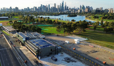 PHOTOS: Demolition of Albert Park F1 pits