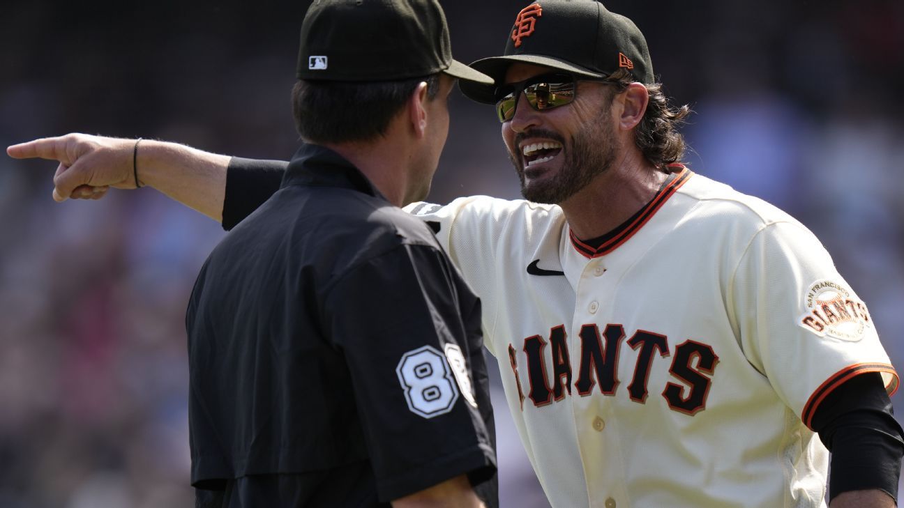 Tony Vitello nets first MLB ejection as Giants fall to 3-7