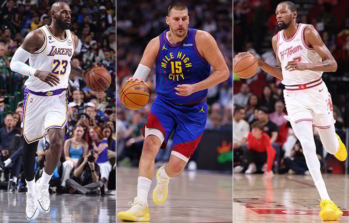 LeBron James, Nikola Jokić, Kevin Durant