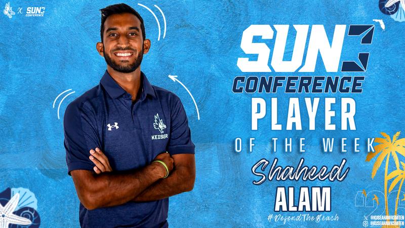 Alam Grabs Sun Conference Tennis Player of the Week Honors