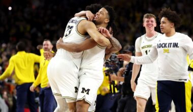 Michigan holds off UConn, wins second NCAA basketball title