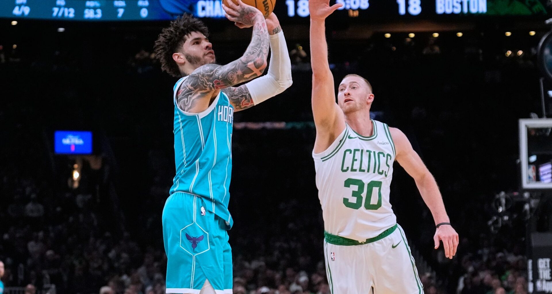 Brown scores 35 points as the Celtics beat the Hornets 113-102 to claim the season series