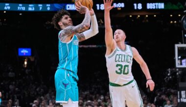 Brown scores 35 points as the Celtics beat the Hornets 113-102 to claim the season series