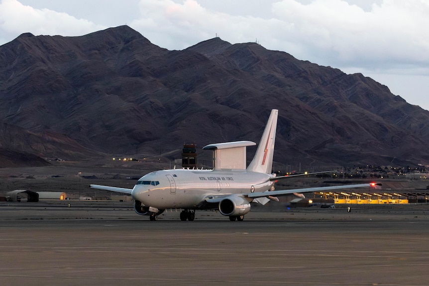 A Royal Australian Air Force E-7A Wedgetail taxis.