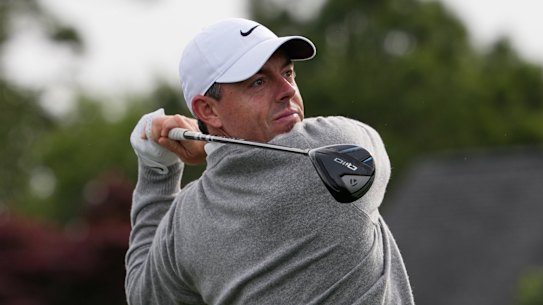 Rory McIlroy practices at Augusta this week ahead of the 2026 US Masters.