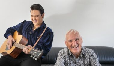 Young Elvis Presley tribute artist Charlie Gaylard and his Elvis-loving grandfather, Greg