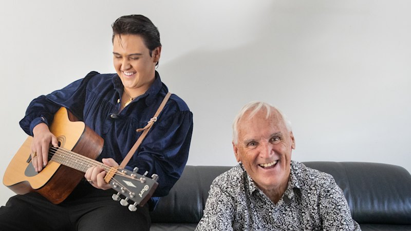 Young Elvis Presley tribute artist Charlie Gaylard and his Elvis-loving grandfather, Greg