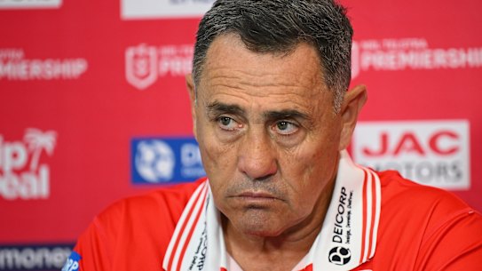 Feeling the heat: Dragons coach Shane Flanagan.