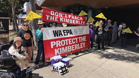 The protest at the EPA.