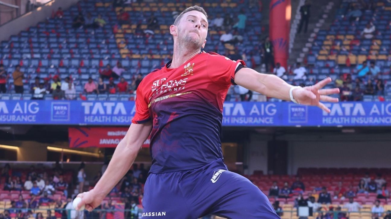 Hazlewood returns as Royals ask RCB to bat in rain-hit game
