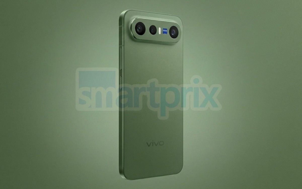 Leaked image of the India-exclusive green color variant of the vivo X300 FE