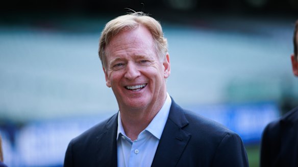 NFL commissioner Roger Goodell checks out the MCG ahead of the game in September.
