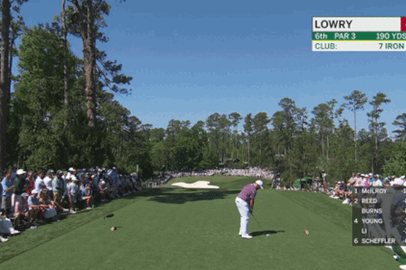 Shane Lowry burnished his reputation as golf’s “Mr Ace” with another superb hole in one at the Masters, this time at the par-three sixth.