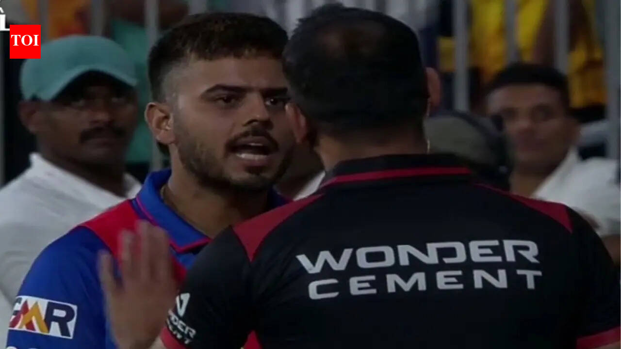 IPL drama! Nitish Rana confronts umpire as Tristan Stubbs denied glove change - Watch | Cricket News