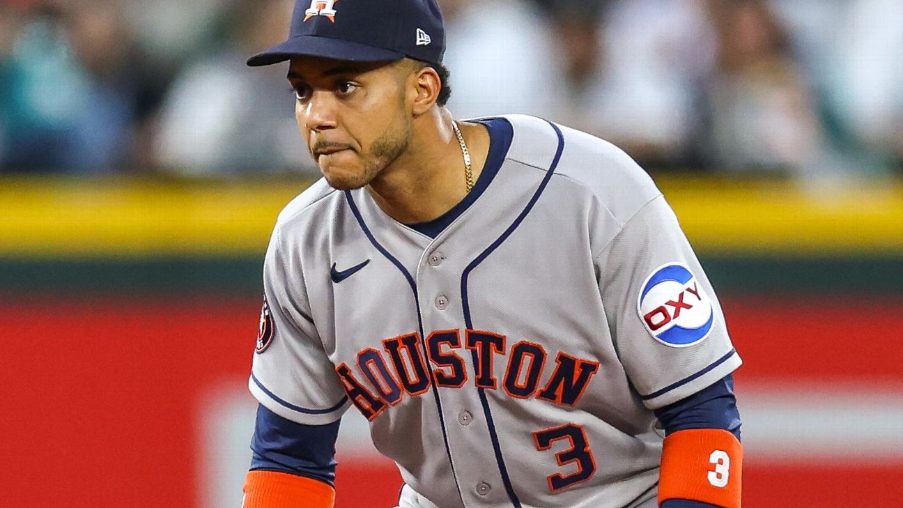 Houston Astros SS Jeremy Pena exits loss with knee injury