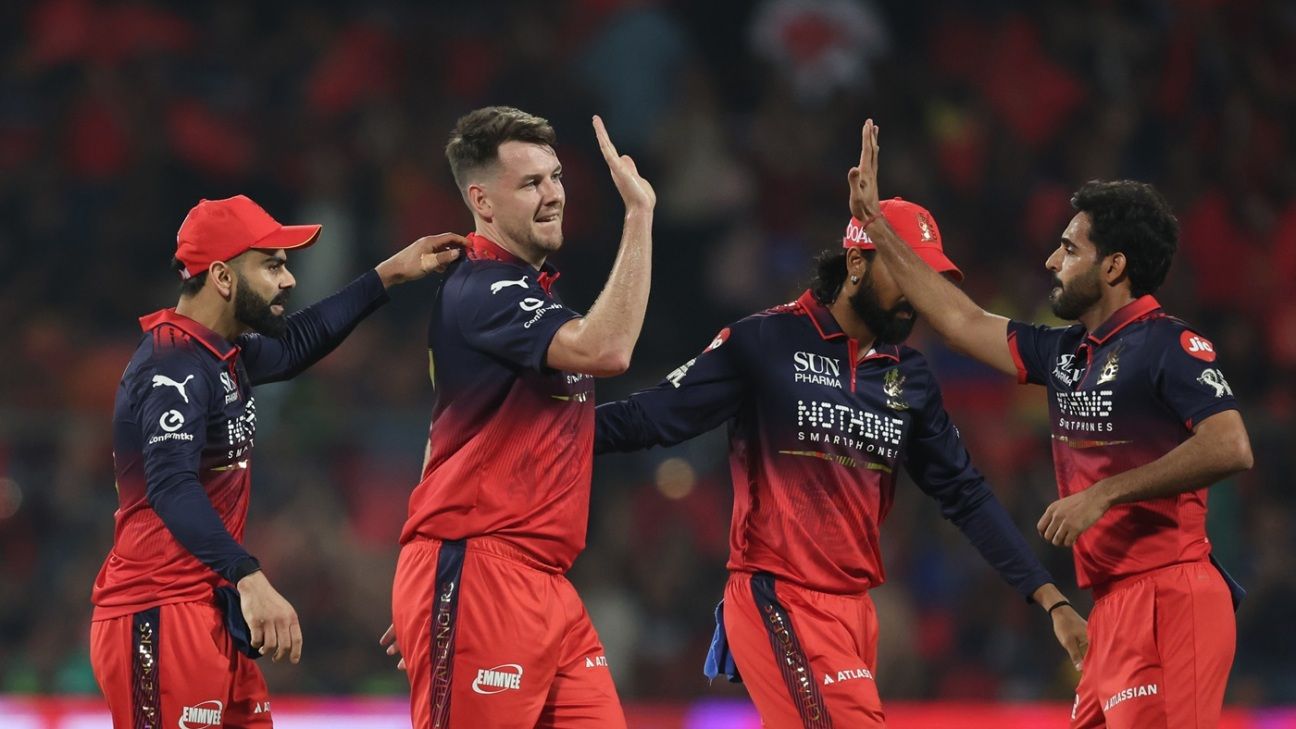 MI opt to chase and make two changes; no Hazlewood for RCB