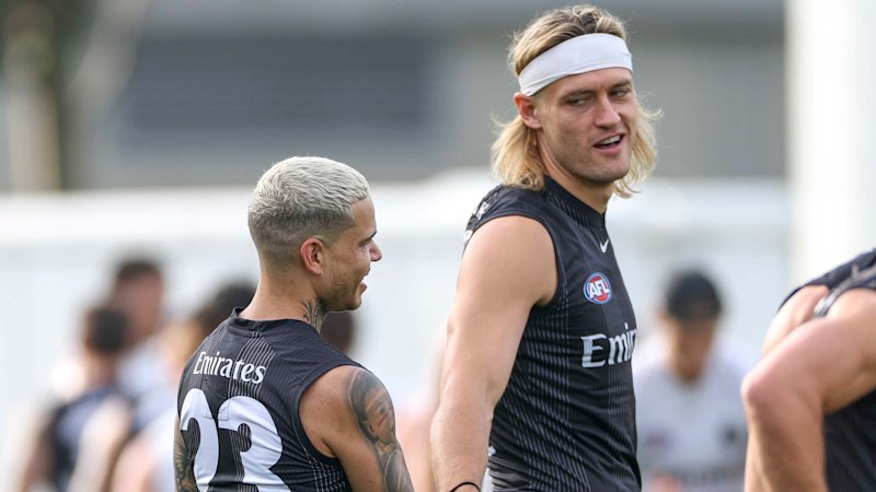 Collingwood Magpies bristle over ‘silly’ fears of decline, as skipper Darcy Moore insists flag tilt still possible
