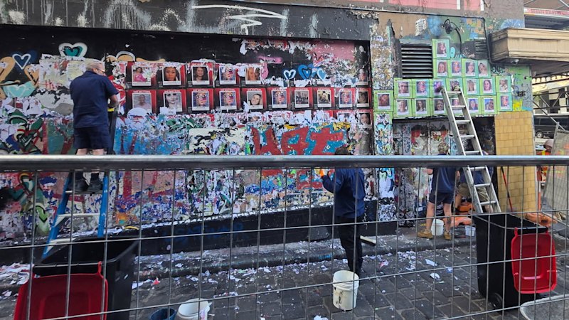 Mural honouring dead women removed from CBD