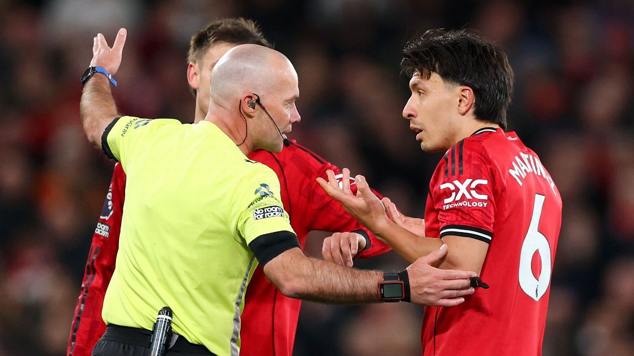 Michael Carrick labels Lisandro Martinez red card decision 'one of worst he's ever seen'