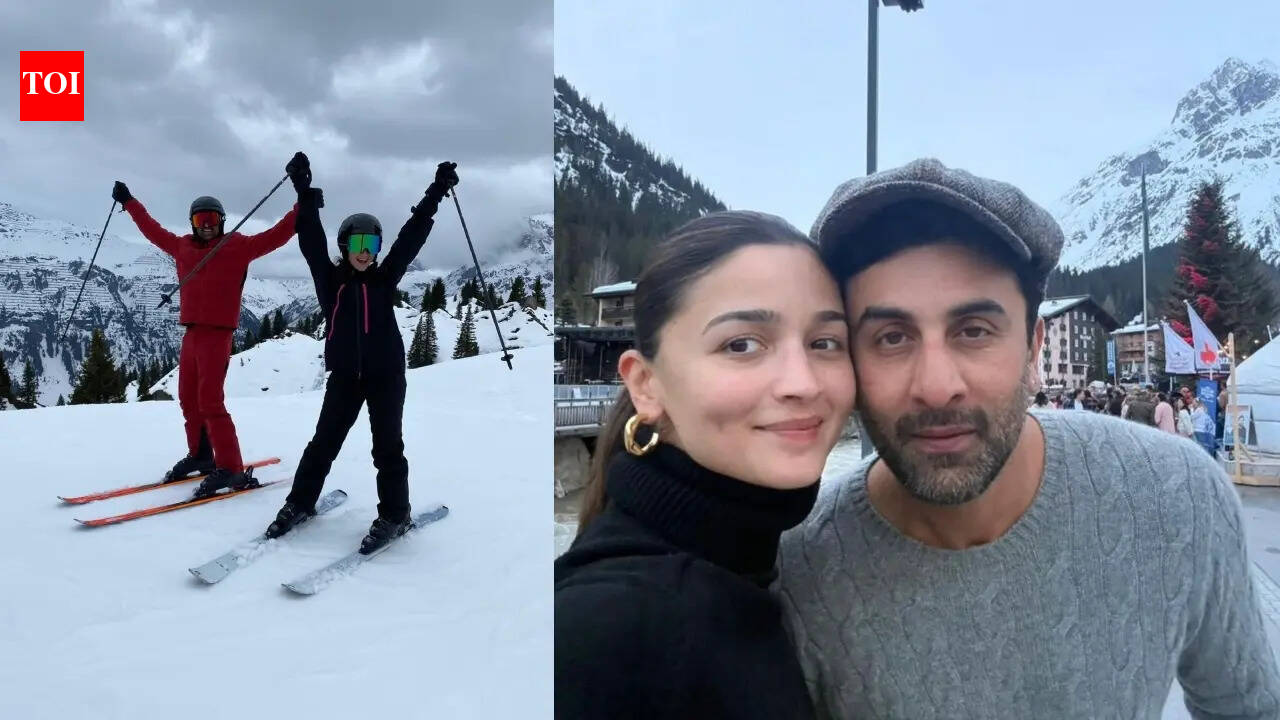 Alia-Ranbir Wedding Anniversary: Alia Bhatt, Ranbir Kapoor celebrate anniversary with snow and skiing, the actress drops PICS, fans are reminded of 'Yeh Jawaani Hai Deewani' | Hindi Movie News
