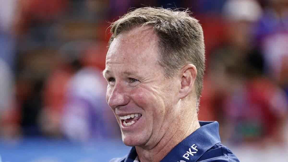 Coach Justin Holbrook has taken the Knights from wooden spooners to top-four contenders. (Darren Pateman/AAP PHOTOS)