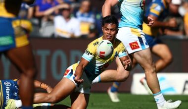 Keano Kini, Gold Coast Titans, NRL season 2026, Round 7, Warriors v Titans, Josh Hannay