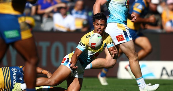 Keano Kini, Gold Coast Titans, NRL season 2026, Round 7, Warriors v Titans, Josh Hannay