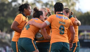Australian womens rugby team caught in US tornado