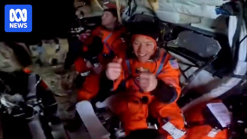 New footage captures moment Artemis II crew welcomed home