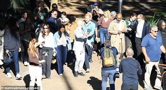 16 APRIL 2026 MELBOURNE AUWWW.MATRIXPICTURES.COM.AUNON EXCLUSIVE PICTURESThe Duke and Duchess of Sussex pictured on the Scar Tree Walk from Federation Square to Yarra Park. NOTE: The caption above is the photographer's impression only and may or may not be factual. It is the responsibility of the end user, publisher or licensee to verify the data before publication. All editorial images subject to the following: For editorial use only. Additional clearance required for commercial, wireless, internet or promotional use.Images may not be altered or modified. Matrix Media Group makes no representations or warranties regarding names, trademarks or logos appearing in the images.DISCLAIMER: To the maximum extent permitted by law, we make no representations or warranties about our Content, including (without limitation) that:They are complete, accurate, reliable, up-to-date and suitable for any particular purpose.RIGHTS MANAGED - EDITORIAL USE ONLY - STRICT ENFORCEMENT© MATRIX MEDIA GROUP 20