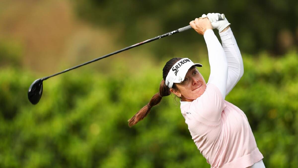 Hannah Green remains in contention at the LA LPGA event but will need a big final two rounds. (AP PHOTO)
