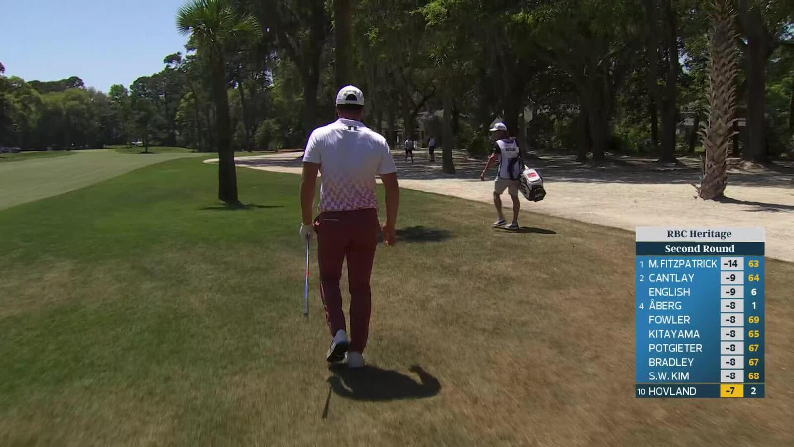 Viktor Hovland's 219-yard approach sets up birdie on No. 3 at RBC Heritage
