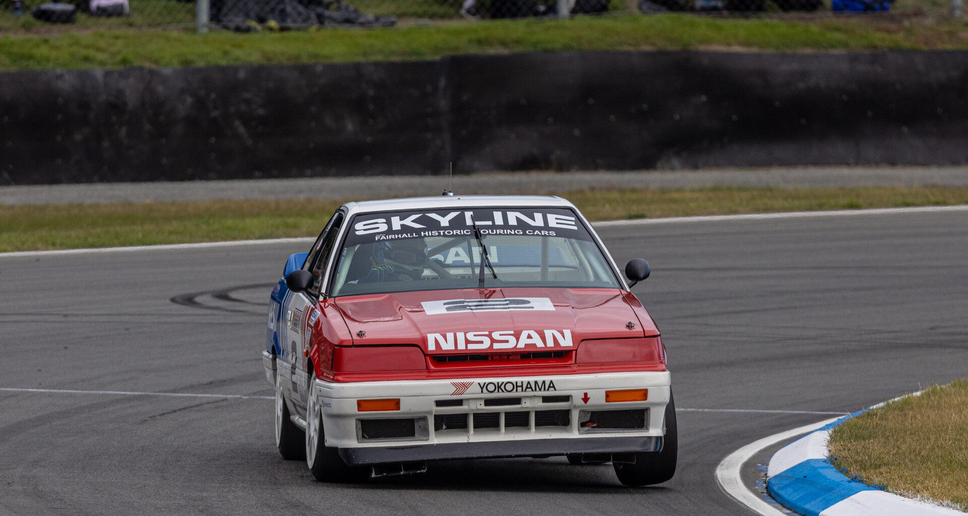 Steven Richards drives father Jim’s iconic Nissan to historic win at Ruapuna