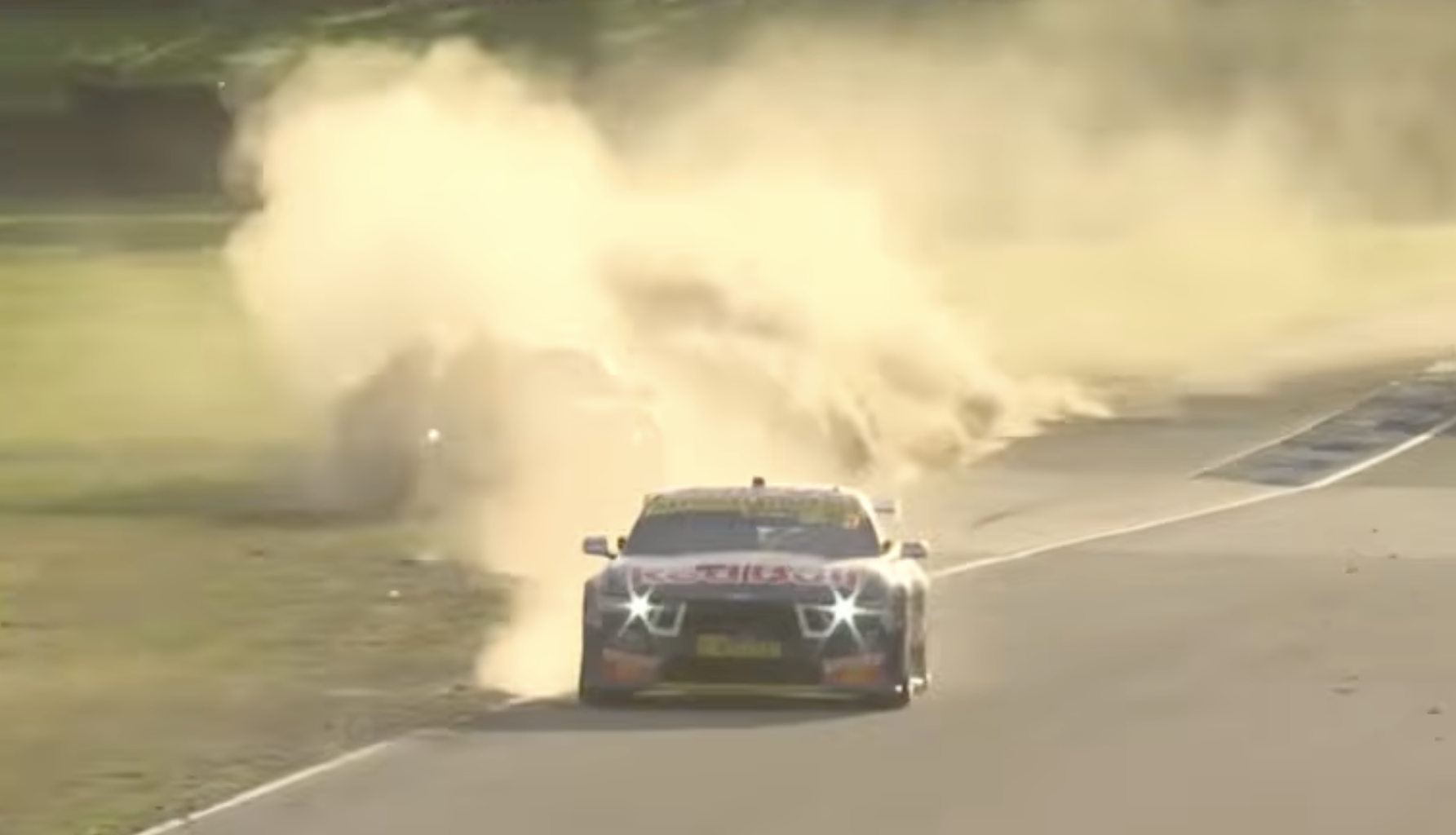 Supercars news: Drivers fly blind as dust, rocks cover Christchurch track