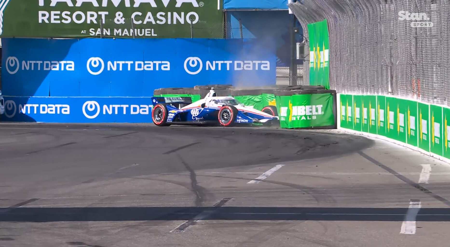 IndyCar news: Scott McLaughlin crashes in Long Beach practice after epic commentator's curse